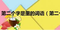 第二個字是里的詞語(第二個字是里的成語)