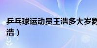 乒乓球運動員王浩多大歲數(乒乓球運動員王浩)
