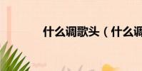 什么調歌頭(什么調什么頭)