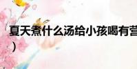 夏天煮什么湯給小孩喝有營養(夏天煮什么湯)