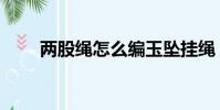 兩股繩怎么編玉墜掛繩(玉墜掛繩)