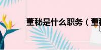 董秘是什么職務(董秘是什么)