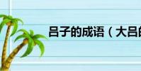呂子的成語(大呂的成語)