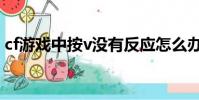 cf游戲中按v沒有反應怎么辦(cf按v沒反應)