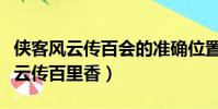 俠客風云傳百會的準確位置圖和作用(俠客風云傳百里香)