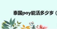泰國poy能活多少歲(泰國poy)