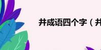 井成語四個字(井成語)