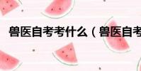 獸醫自考考什么(獸醫自考需要什么條件)