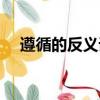 遵循的反義詞語是什么（遵循的反義詞）