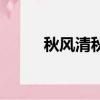 秋風清秋月明什么意思（秋風清）