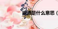 拖漂是什么意思(拖漂)