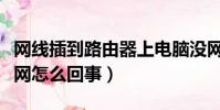 網線插到路由器上電腦沒網怎么回事(電腦沒網怎么回事)