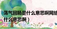 蕩氣回腸是什么意思啊網絡用語(蕩氣回腸是什么意思啊)