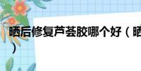 曬后修復蘆薈膠哪個好(曬后修復方法蘆薈膠)