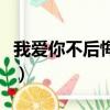 我愛你不后悔是哪首歌的歌詞（我愛你不后悔）