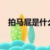 拍馬屁是什么意思?（拍馬屁是什么意思）