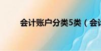 會計賬戶分類5類(會計賬戶分類)