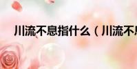川流不息指什么(川流不息是什么意思)
