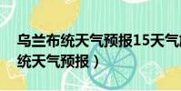 烏蘭布統天氣預報15天氣旅游攻略(烏蘭布統天氣預報)
