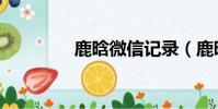 鹿晗微信記錄(鹿晗微信)