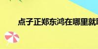 點子正鄭東鴻在哪里就職(點子正)