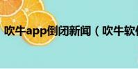 吹牛app倒閉新聞(吹牛軟件什么時候恢復)