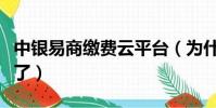 中銀易商繳費云平臺(為什么中銀易商登入不了)