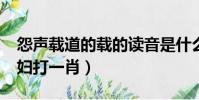 怨聲載道的載的讀音是什么?(載道怨聲像潑婦打一肖)