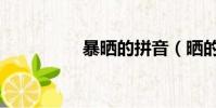 暴曬的拼音(曬的拼音)