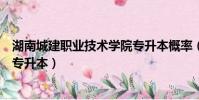 湖南城建職業技術學院專升本概率(湖南城建職業技術學院專升本)