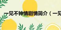 一見不鐘情劇情簡介(一見不鐘情演員表)