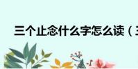 三個止念什么字怎么讀(三個止念什么)