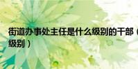 街道辦事處主任是什么級別的干部(街道辦事處主任是什么級別)