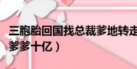 三胞胎回國找總裁爹地轉走億萬(三胞胎偷走爹爹十億)