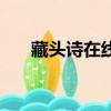 藏頭詩在線生成器押韻（藏頭詩在線）