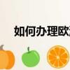 如何辦理歐洲旅游簽證（歐洲旅游簽證）