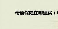 母嬰保險在哪里買(母嬰保險)