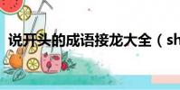 說開頭的成語接龍大全(shuo開頭的成語)