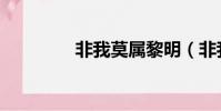 非我莫屬黎明(非我莫屬)