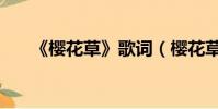 《櫻花草》歌詞(櫻花草歌詞完整版)
