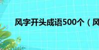 風字開頭成語500個(風字開頭成語)