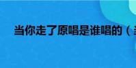 當你走了原唱是誰唱的(當你走了原唱)