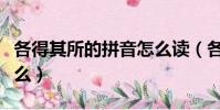 各得其所的拼音怎么讀(各得其所的拼音是什么)