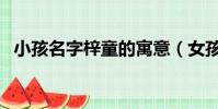 小孩名字梓童的寓意(女孩子叫梓童好嗎)