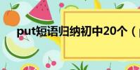 put短語歸納初中20個(put短語歸納)