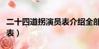 二十四道拐演員表介紹全部(二十四道拐演員表)