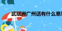 武斌洲廣州話有什么意思(武斌洲)