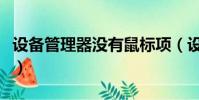 設備管理器沒有鼠標項(設備管理器沒有鼠標)