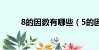 8的因數有哪些(5的因數有哪些)
