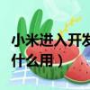 小米進入開發者模式有什么用（開發者模式有什么用）